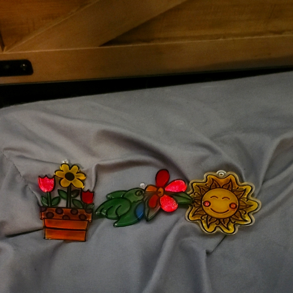 Colorful Sunflower and Sun Suncatcher Set